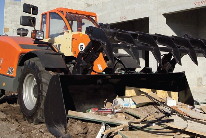 Telehandler used for construction